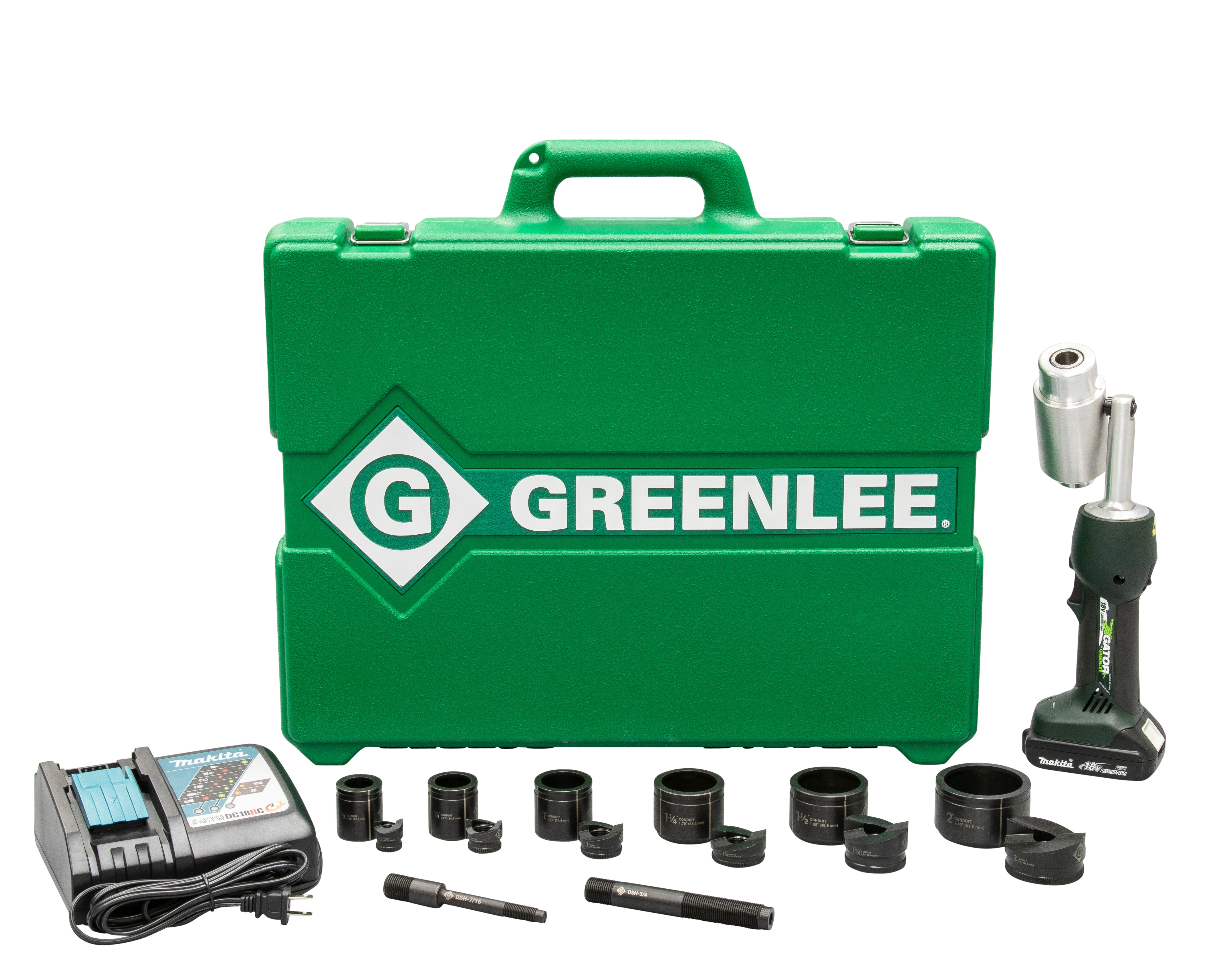 Kit de sacabocados hidráulico a batería Ls50L2 con Slug-Buster® ¬Ω – 2 pulg Greenlee - Sacabocados