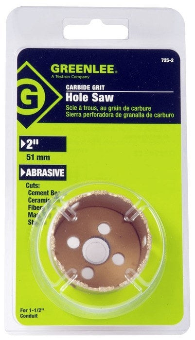 Sierra perforadora de granalla de carburo de 2 pulg. Greenlee - Sacabocados