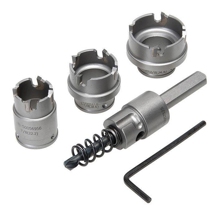Kit de corte con puntas de carburo de cambio rápido de 4 piezas Greenlee - Sacabocados