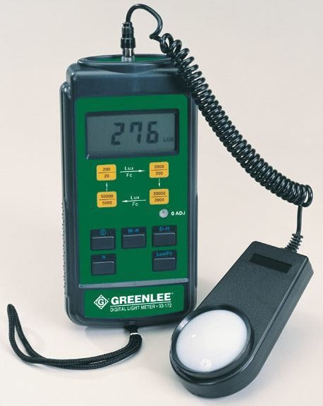 Medidor de iluminación digital Greenlee - Prueba y Medición