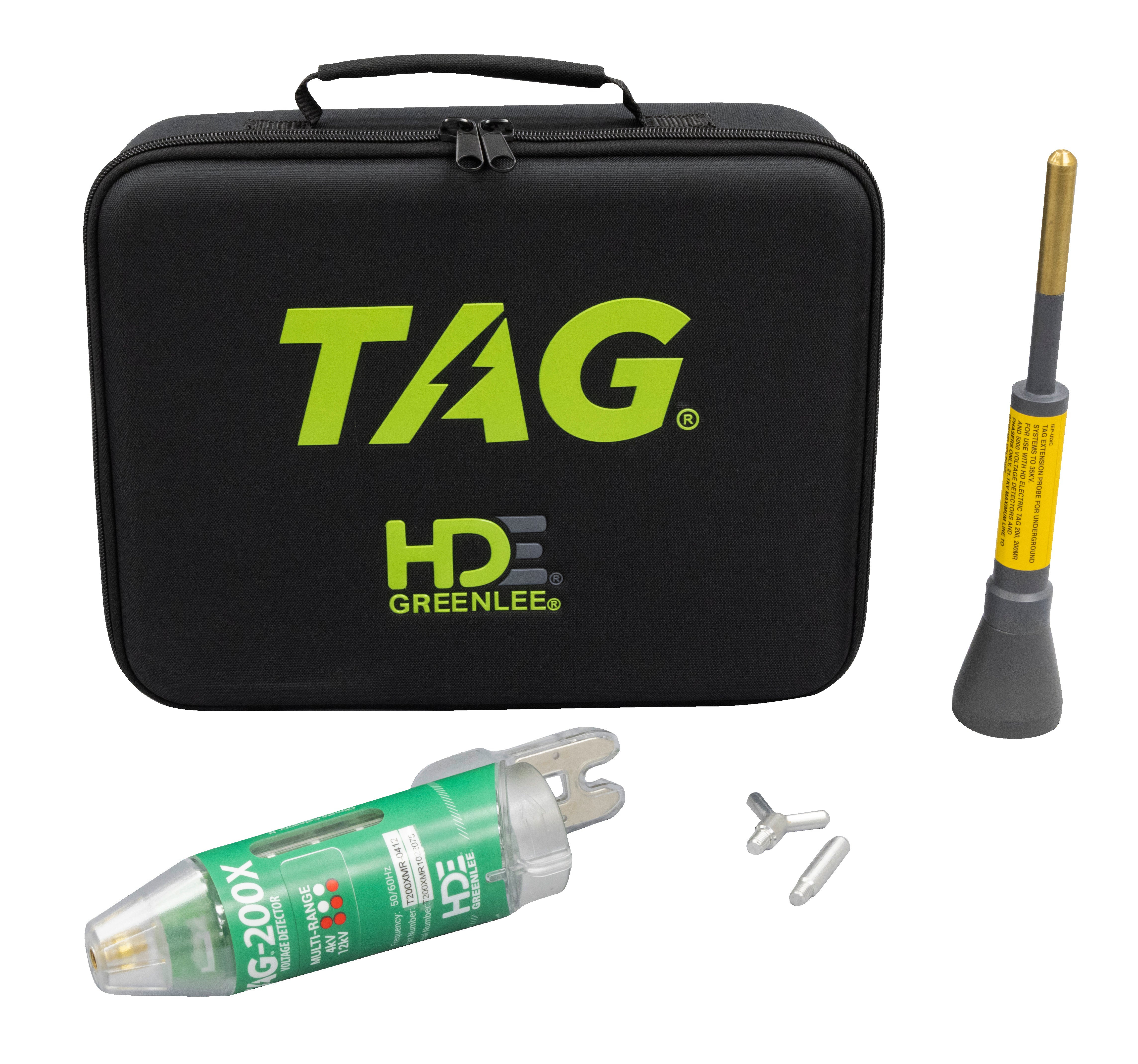 Kit de detector de voltaje por contacto multirango Tag, 4/12 kv Greenlee - Prueba y Medición