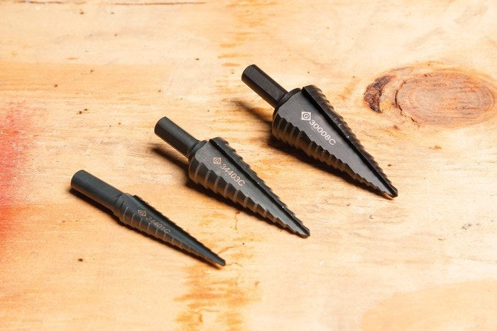 Brocas escalonadas de cobalto XT No. 1, No. 3 y No. 8 Greenlee - Sacabocados