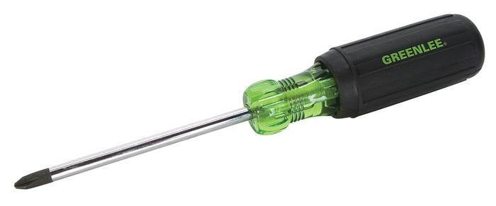 Destornillador de punta Phillips n.º 2 x 4 pulg. para servicio pesado Greenlee - Herramientas Manuales