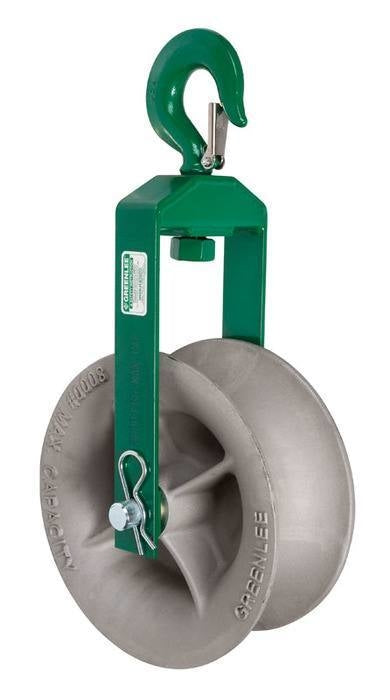 Ensamble de polea con gancho de 12 pulg. (8012) Greenlee - Pasacables y Traccionadores