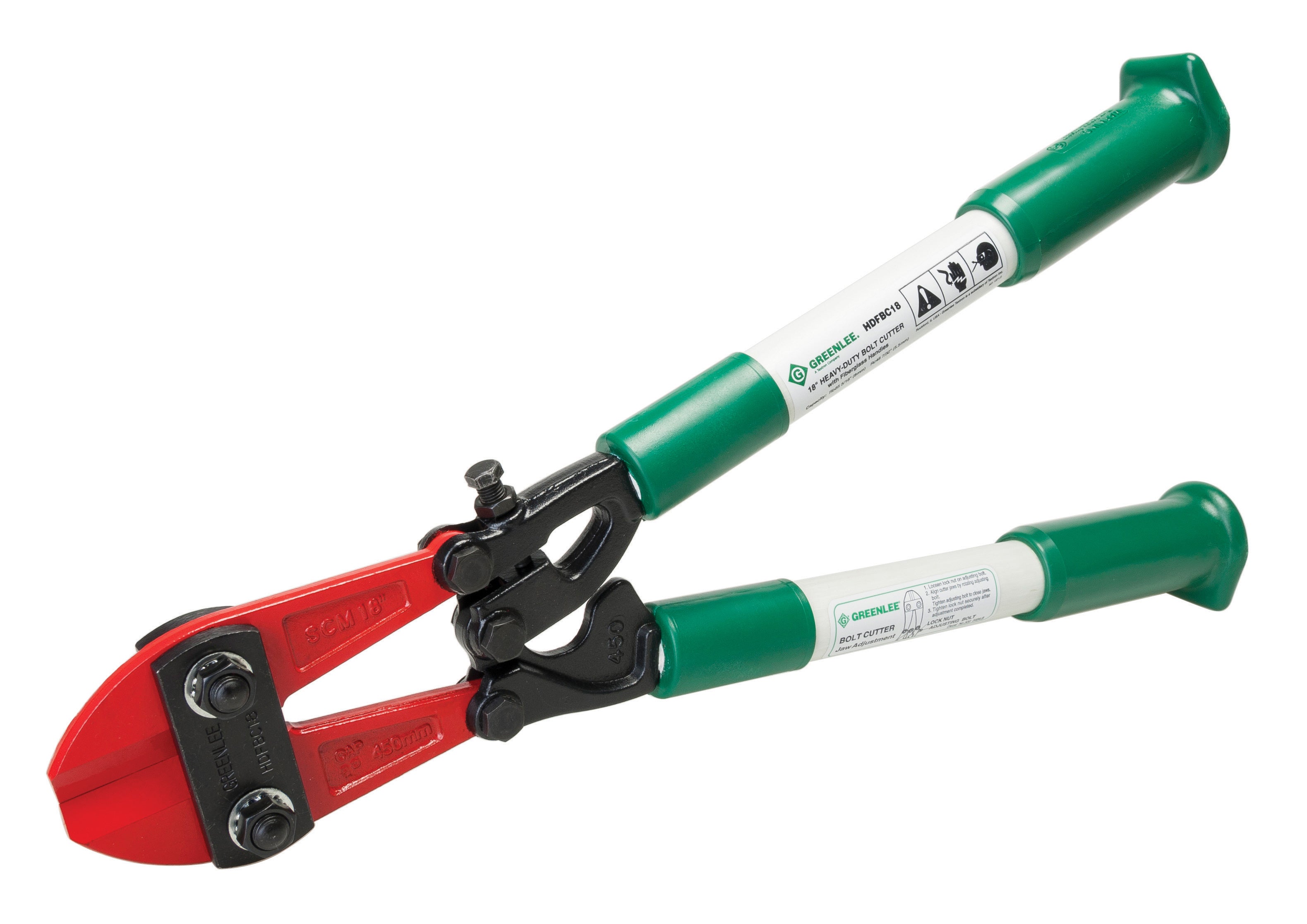 Cortapernos para servicio pesado con manijas de fibra de vidrio de 18 pulg. (457 Mm) de l... Greenlee - Herramientas Manuales