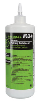 Lubricante de extracción Winter-Gel en un cuarto de galón con botella flexible Greenlee - Pasacables y Traccionadores