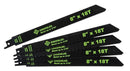 Cuchillas de sierra alternativa de 8 pulg. x 18 T Greenlee - Sacabocados