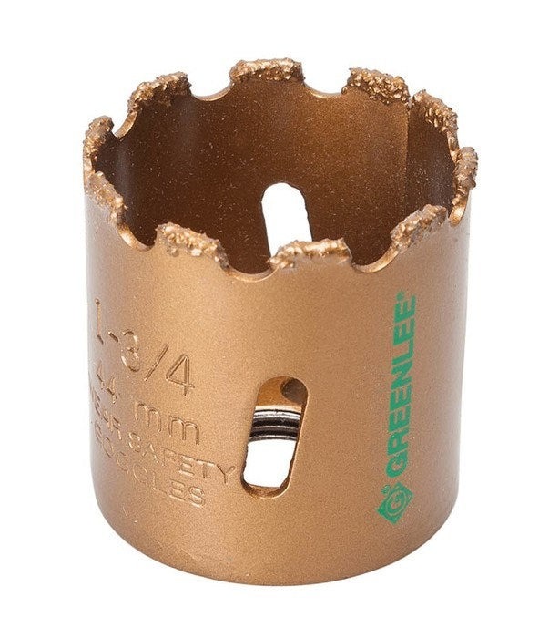 Sierra perforadora de granalla de carburo de 1-3/4 pulg. Greenlee - Sacabocados