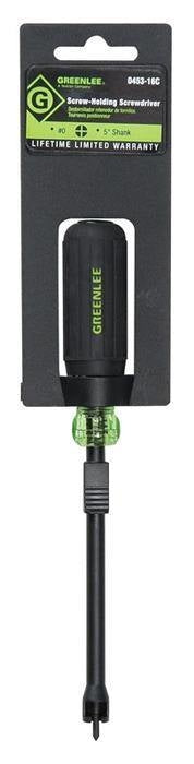 Destornillador Phillips n.º 0 x 5 pulg. con sujetador de tornillos Greenlee - Herramientas Manuales