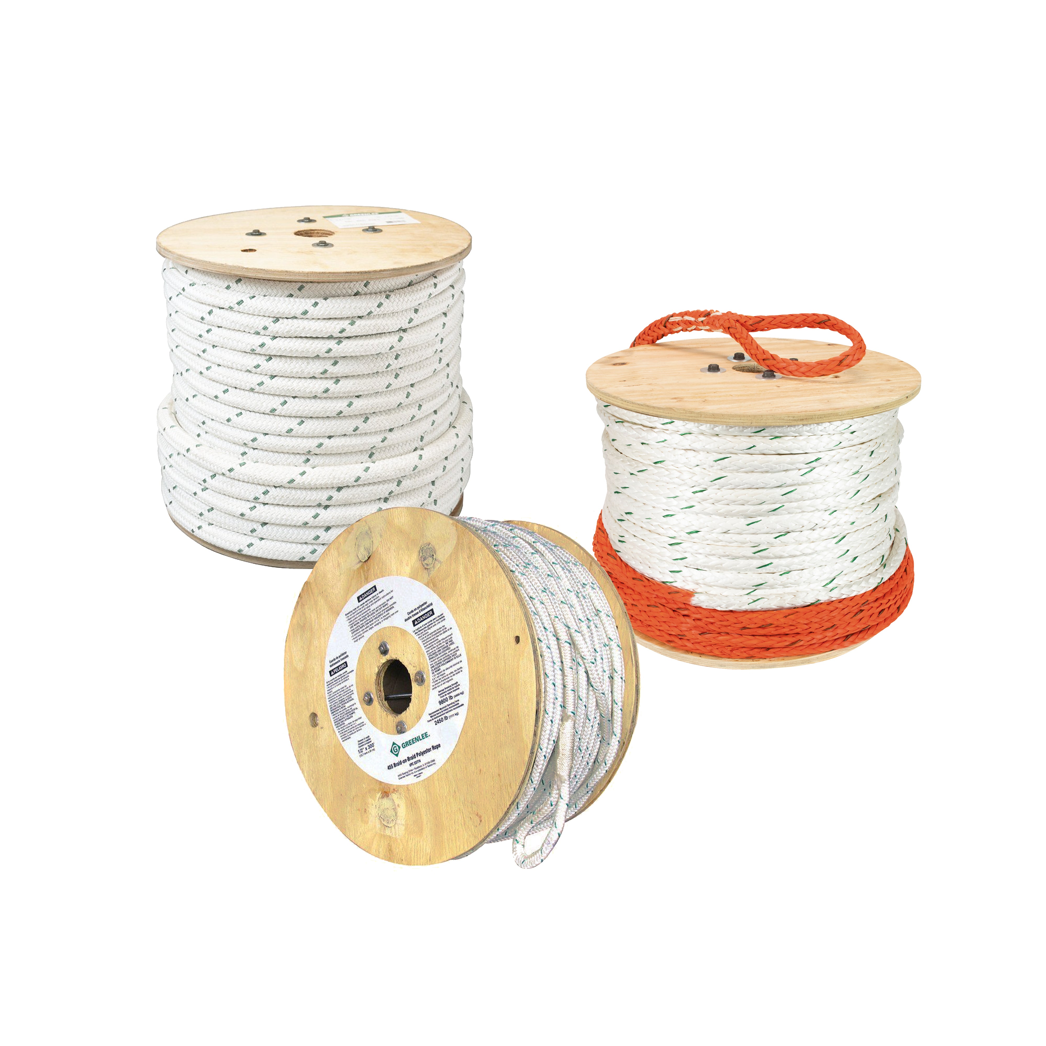 Cuerda Nystron de 7/8 pulg. x 1200 pies Greenlee - Pasacables y Traccionadores