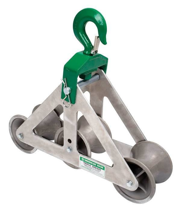 Guía de cable con triple polea Greenlee - Pasacables y Traccionadores