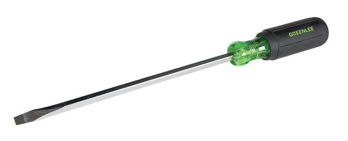 Destornillador de punta plana con vástago cuadrado de 1/4 pulg. x 8 pulg. Greenlee - Herramientas Manuales