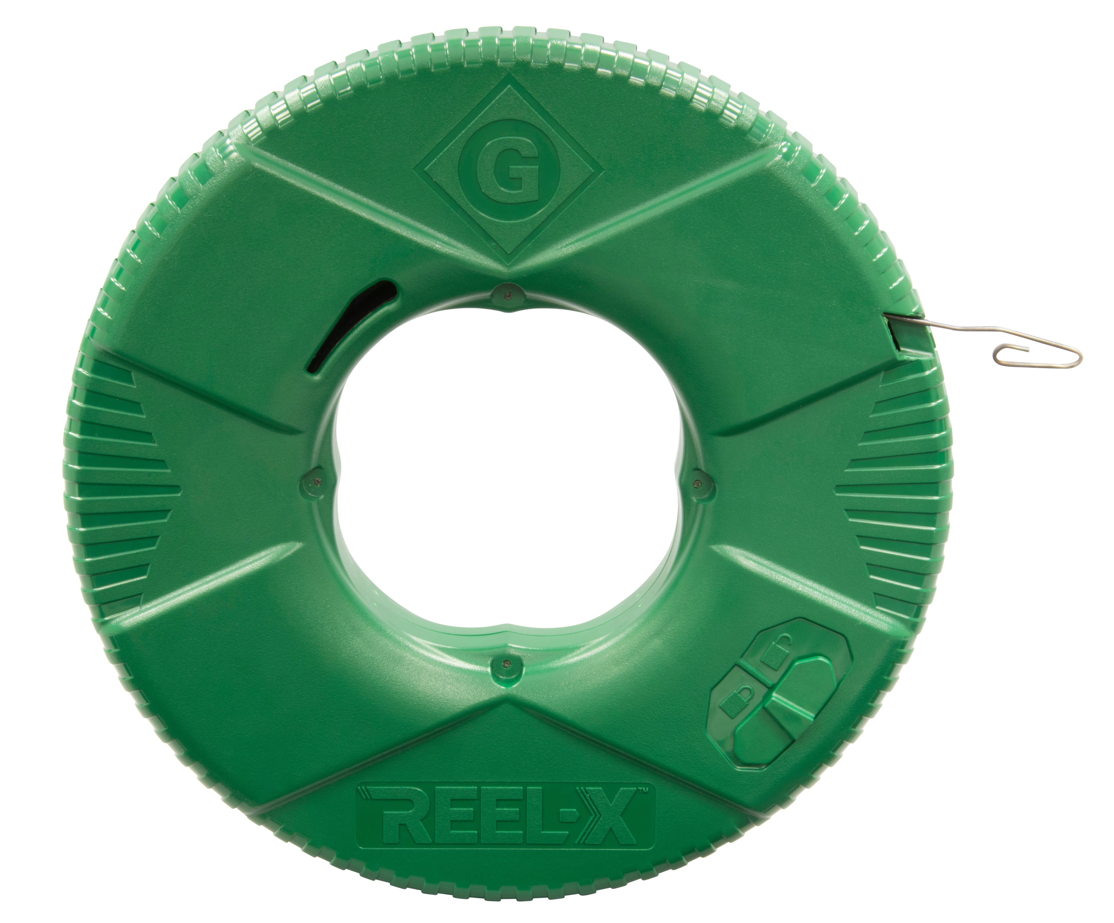 Cinta pasacable de acero de 1/8 pulg. Reel-X™ Greenlee de 125 pies Greenlee - Pasacables y Traccionadores