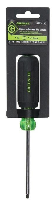 Destornillador de punta cuadrada n.º 3 x 4 pulg. Greenlee - Herramientas Manuales