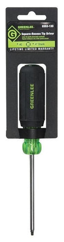 Destornillador de punta cuadrada n.º 2 x 4 pulg. Greenlee - Herramientas Manuales