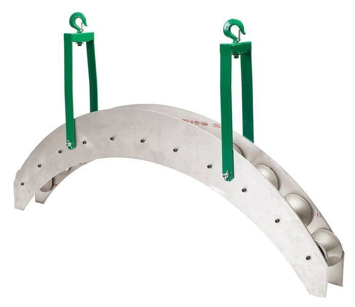 Polea de transportador de 48 pulg. con 10 ruedas de polea Greenlee - Pasacables y Traccionadores