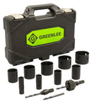 Kit de sierra de perforación para electricistas/plomeros Greenlee - Sacabocados