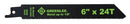 Cuchilla para sierra alternativa de 6 pulg. x 24 T (paquete de 5) Greenlee - Sacabocados