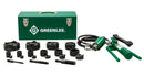 Kit de sacabocado hidráulico de 11 toneladas con bomba de pie y Slug-Buster de 1/2 pulg. a 4 pulg. Greenlee - Sacabocados