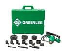 Kit de sacabocado hidráulico de 11 toneladas con bomba manual y redondo estándar de 1/2 pulg. a 3 p... Greenlee - Sacabocados