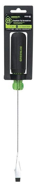 Destornillador de punta plana con vástago cuadrado de 3/8 pulg. x 8 pulg. Greenlee - Herramientas Manuales