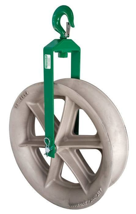 Polea con gancho de 24 pulg. Greenlee - Pasacables y Traccionadores