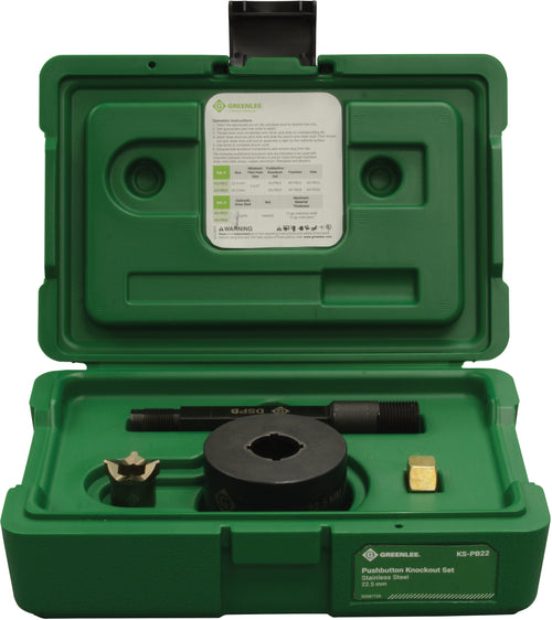 Juego de sacabocados con botón pulsador (Hermético) - 22,5 mm Greenlee — Greenlee